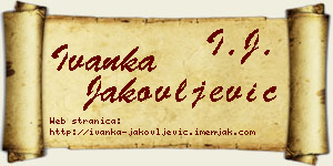 Ivanka Jakovljević vizit kartica